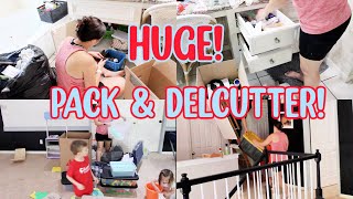HUGE WHOLE HOUSE PACK & DECLUTTER WITH ME! EXTREME CLEANING MOTIVATION! MOVING VLOG!