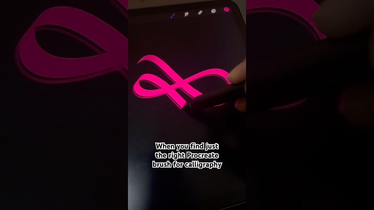 Procreate Brush made for Calligraphy  on iPad Lettering and Graffiti Digital Art