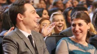 Jim Parsons and Mayim Bialik (Sheldon and Amy)