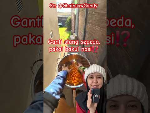 ganti stang sepeda pakai bakul masi⁉️ ChainsawCandy