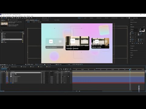 Motion graphics. 12- dars. Shakllar orqali kichik animatsion dizayn tayyorlash