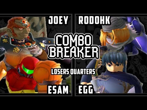 Combo Breaker 2018 Smash Melee - PG | ESAM & Joey (Blue) Vs. Rodohk & Egg - SSBM Doubles LQ