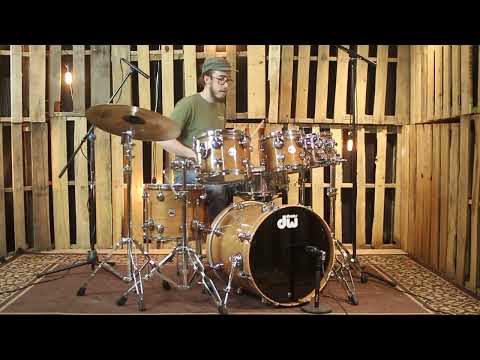 DW Collector's Pure Cherry HVLT Natural Lacquer Drum Set - 18x20, 7x8, 8x10, 9x12, 12x14