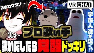 カワウソがずっと語ってるのが可愛すぎる - 【VRChat】自由すぎる宇宙人達でも『ガチ歌い手』が歌プレゼントしたら友達になれる?【回る空うさぎ、ユニバース】