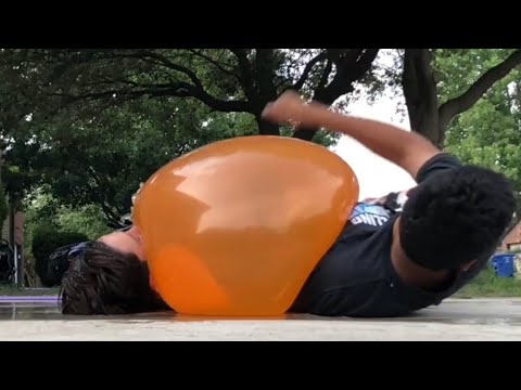 Crushed by a giant water balloon
