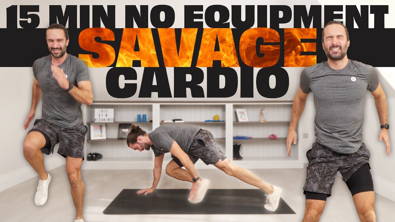 15 Minute SAVAGE CARDIO Workout | The Body Coach TV - YouTube