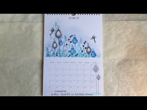 March with The Star Burst set in Blue by Jo Rice #laviniastamps #calendar
