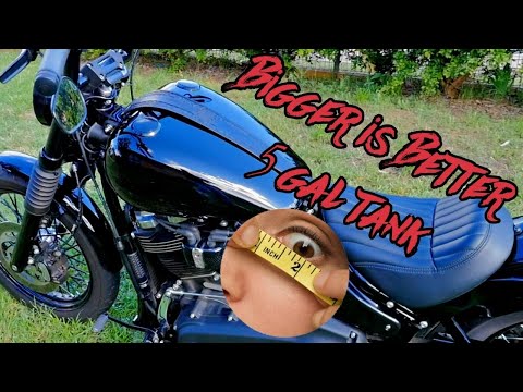 5 Gal tank on a softail street bob