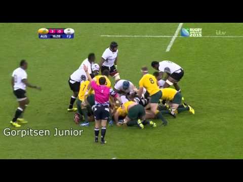 [WORLD CUP 2015] Unbelievables scrums between Fiji and Australia : 20 seconds long !!