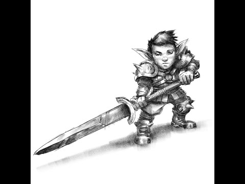 Gnome Barbarian Full Process from Sketch to Tabletop Ready Painted Miniature