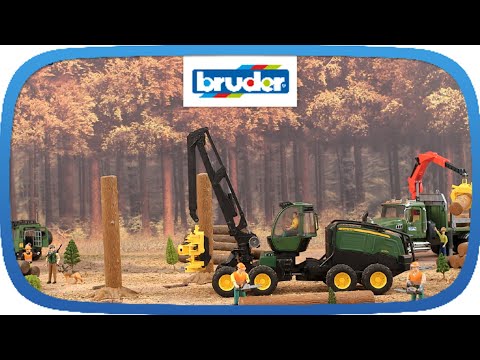 BRUDER John Deere 1270G with 1 Log Harvester