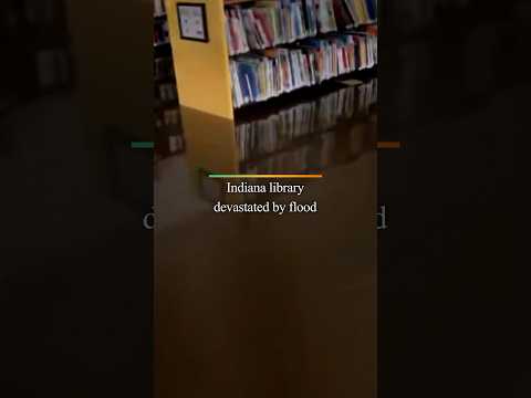 Library devastated by flood