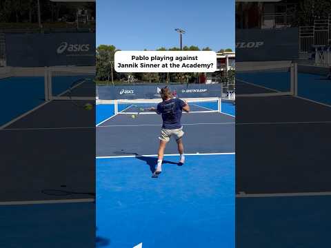 Pablo playing against Jannik Sinner at the Academy? #tennis #sinner