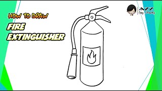 How to draw Fire Extinguisher step by step