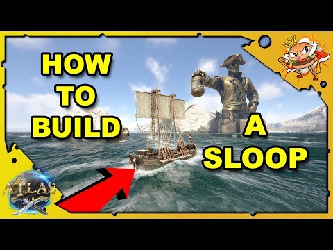 How To Build A Ship, Step By Step Sloop Build - Atlas [Pirate Survival Gameplay]