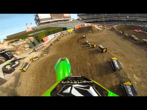 GoPro HD: Ryan Villopoto Practice Lap 2013 Monster Energy Supercross Anaheim 1