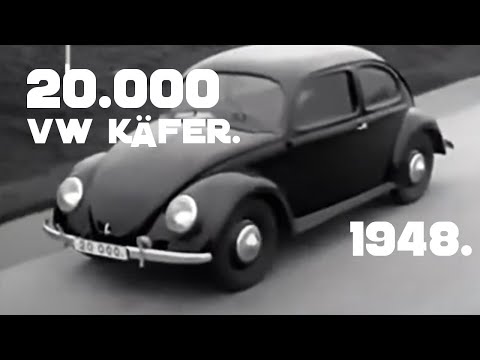 VW Käfer/20.000 VW Käfer 1948/Welt im Film Wochenschau