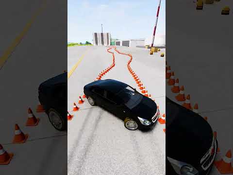 Konuslar orasidan drift! 😱 Urilmasdan manzilga yetadimi? (BeamNG.drive)