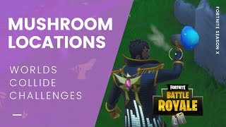 Fortnite Season X Mushroom Locations (Worlds Collide Challenges) [No Commentary]
