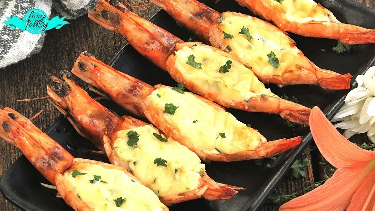 Cheesy Baked Butterflied Shrimp | Easy and Delicious Seafood Recipe by FOXY FOLKSY