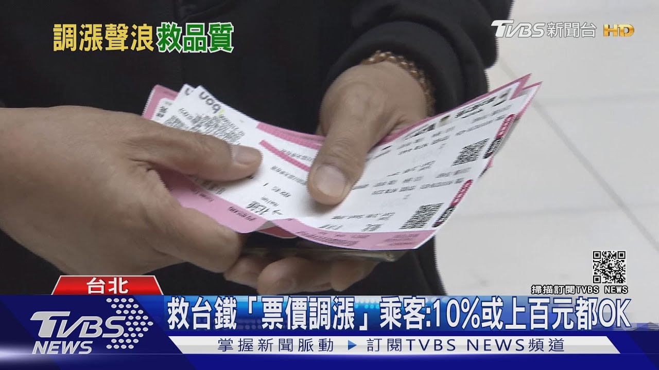 救台鐵「票價調漲」 乘客:10%或上百元都OK