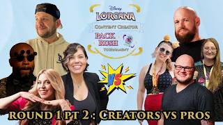 PRO PLAYERS vs CONTENT CREATORS! | Disney Lorcana Winterspell Pack Rush Tournament – Round 1 Part 2