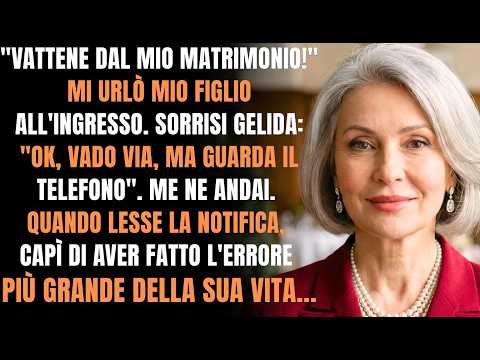 “Mamma, vattene dal mio matrimonio" Ho obbedito, ma alle 15:10 il suo telefono ha svelato il segreto