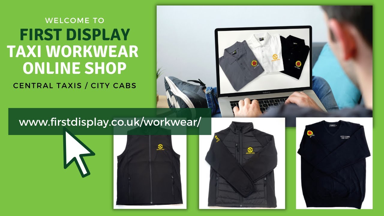 Edinburgh Central Taxis / City Cabs Taxi Uniforms / Workwear First Display