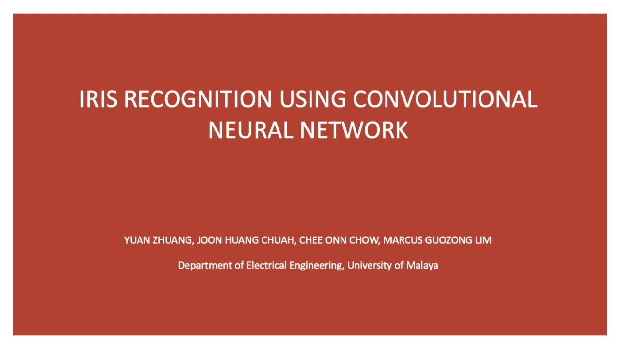 Iris Recognition Using Convolutional Neural Network
