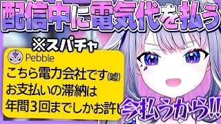 配信中に電気代を払い視聴者をビビらせるビブー【ホロライブEN翻訳切り抜き/古石ビジュー】