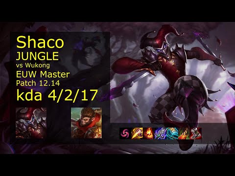 Shaco vs Wukong Jungle - EUW 4/2/17 Patch 12.14 Gameplay