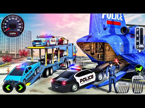 US Police Car Truck Transporter Driving - Multi Level Car Driver Simulator - Android GamePlay