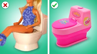 Toilet Gadgets For Dolls ||  Barbie Makeover Ideas, Cool Hacks & Crafts by Woosh!