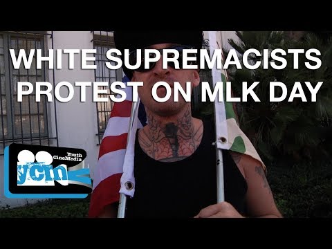 White Supremacists protest on Dr. Martin Luther King Day