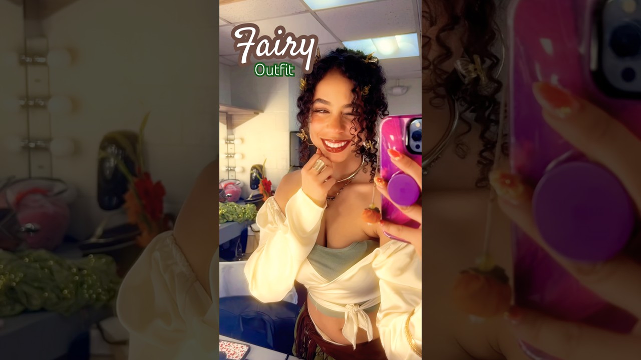 obssesed with this look 🍃🍂⭐️#curlyhair #latinacontentcreator #fashionshow #whimsy #summeroutfits