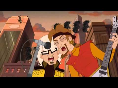 Luchando Con Robots - Escena Extendida - Phineas y Ferb A Través De La Segunda Dimensión HD
