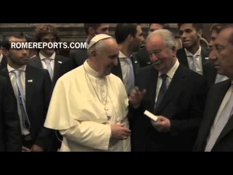 Click to Watch the Pope Francis encourages peace through education with digital olive tree video