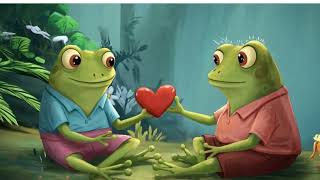 ব্যাঙদম্পতির ছাতার নিচে ভালোবাসা | frog love story Bengali story for kids | animated frog story