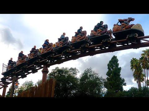 Pony Express Roller Coaster - Knotts Berry Farm 4K