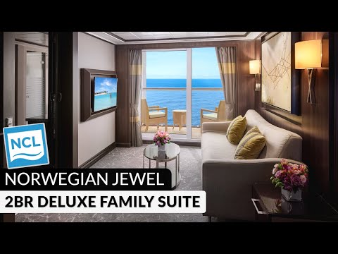NCL Jewel | 2-Bedroom Deluxe Family Suite with Balcony Tour & Review 4K | Norwegian Cruise Lines