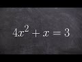 How to find the solutions of a quadratic using the quadratic formula