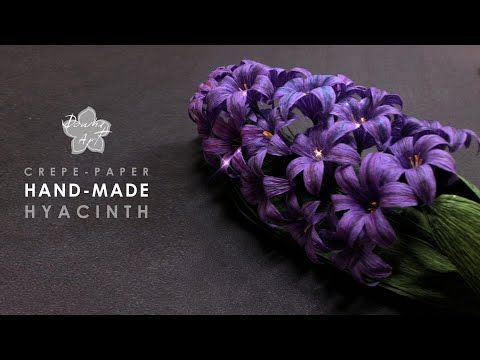 Hand Made Flower, Crepe paper flower, How to make paper flower the Hyacinth. #dowha #paperflower