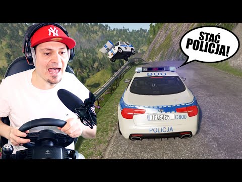 POLISH POLICE ACCIDENTS IN THE POLISH MOUNTAINS! 🚔 Beam.NG Mods