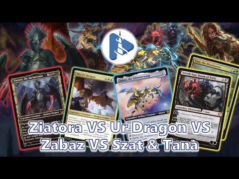 FOR THE GREATER GOOD!!! Commander / EDH Gameplay 111 -  Ziatora VS Ur Dragon VS Zabaz VS Szat & Tana