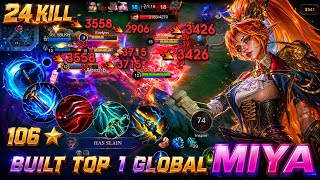 Download lagu 24 Kill 106⭐️ !! Miya Legendaris, Ratu Jalur Emas !! Build Top 1 Global #miya #miyasavage #mlbb mp3