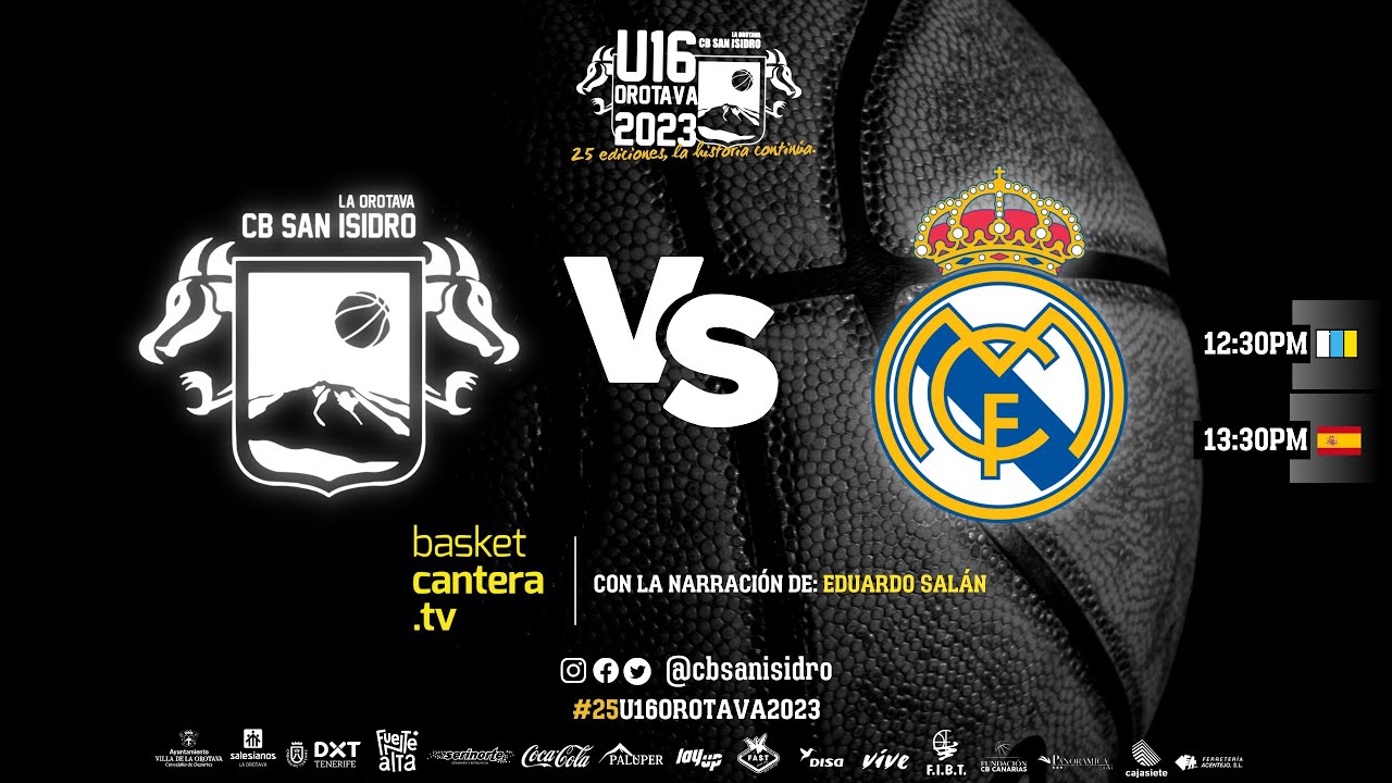 U16M.  CB SAN ISIDRO vs REAL MADRID.- Torneo Internacional Cadete de La Orotava 2023