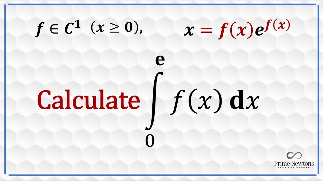 A good use for the lambert W function
