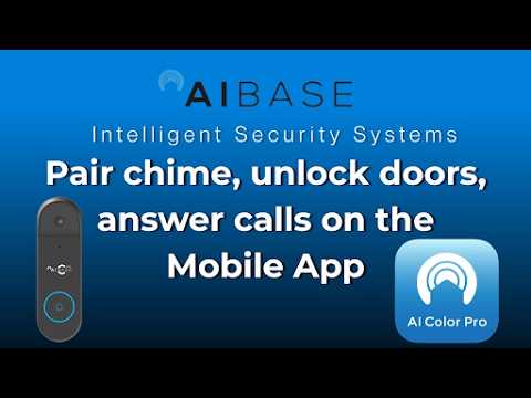 pair doorbell with chime and use mobile app to unlock doors and answer calls