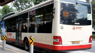 SMB1344L(WLDEP 904/960) On Service 903 At Woodlands Avenue 2. MAN NL323F Euro V Batch 2 SMRT