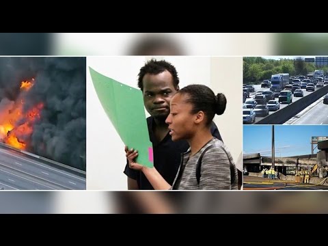 Homeless man was 'smoking crack under overpass when he started huge blaze'.